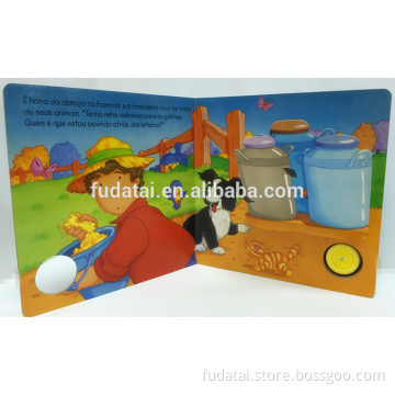 FDT customized low price high quality voice recordable hardcover book with sound module